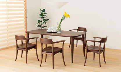 CRESCENT Armchair (Wooden seat, Walnut)