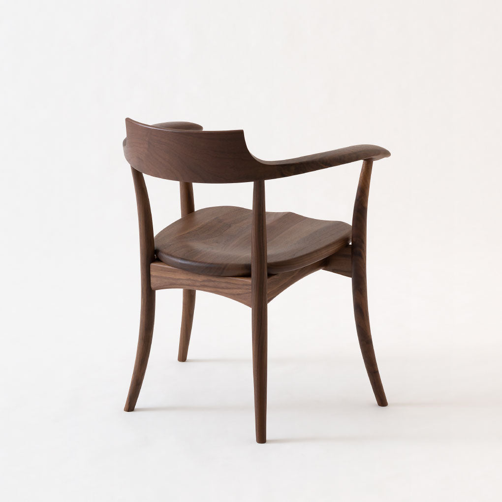 CRESCENT Armchair (Wooden seat, Walnut)