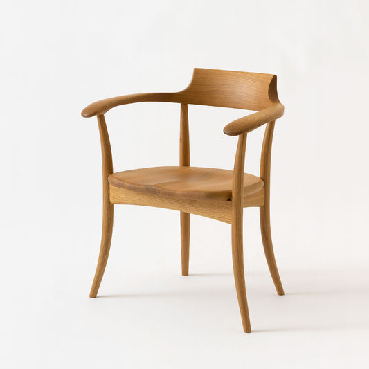 CRESCENT Armchair (Wooden seat, White Oak)